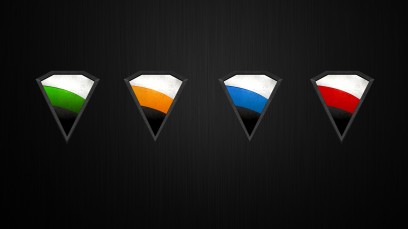 Gaming Wappen Red Green Blue Orange